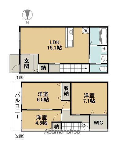 ＣＨＡＮＴＥＡ　Ⅲ(3LDK)の間取り写真