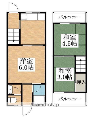 松原市天美南３丁目テラス(3K)の間取り写真