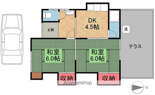 戸津金谷貸家(2DK)の間取り写真