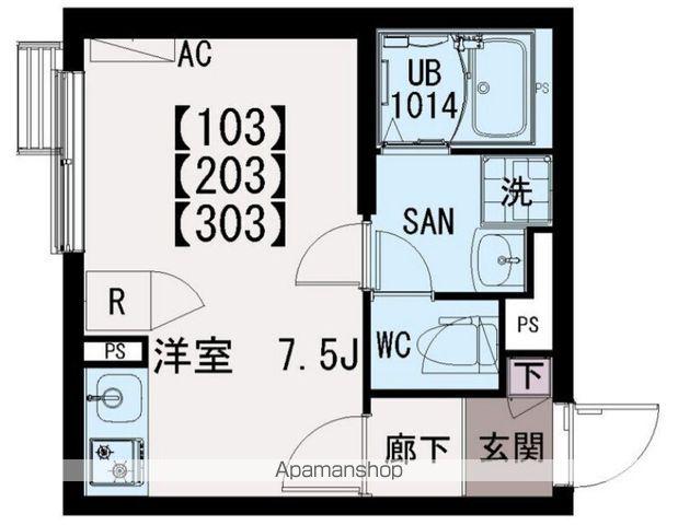 TS.西小岩(ワンルーム/1階)の間取り写真