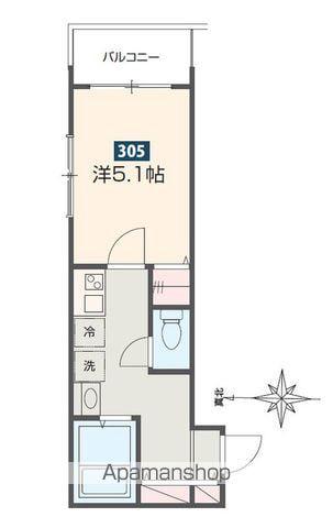 MELDIA柏(1K/3階)の間取り写真