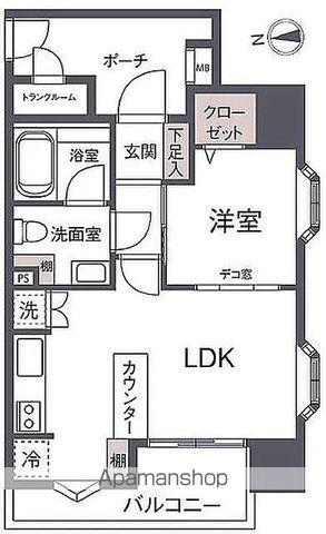 フリーディオ神楽坂(1LDK/11階)の間取り写真
