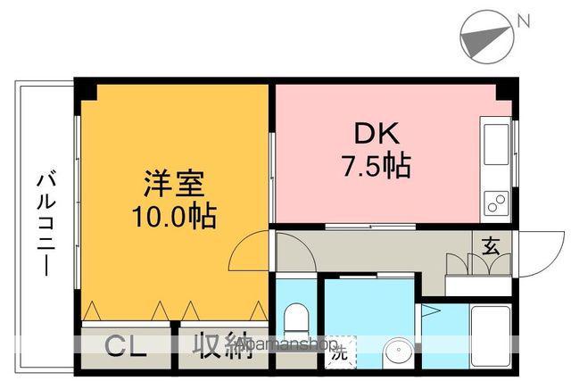 ベルメール(1DK/2階)の間取り写真