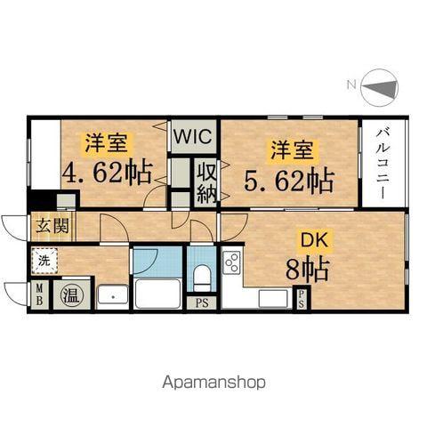 BLANCNOIR(2DK/3階)の間取り写真