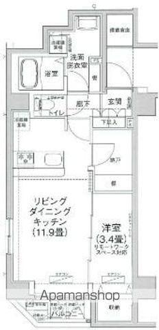 アイルプレミアム押上ノルド(1SLDK/3階)の間取り写真