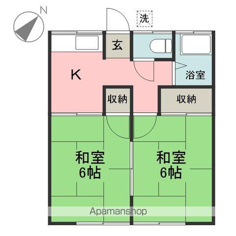 前沢コーポ(2K/2階)の間取り写真
