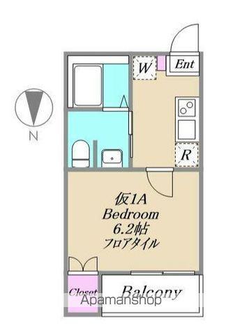 アーバンリーフ小岩(1K/1階)の間取り写真