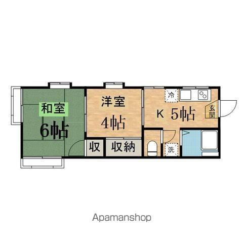 メゾンオコト(2K/1階)の間取り写真