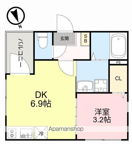 クレール ラフィネ(1DK/3階)の間取り写真