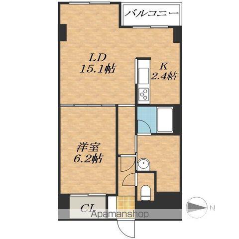 CENTER CITY6(1LDK/1階)の間取り写真