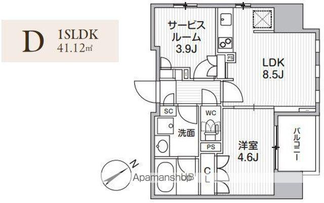 グランエール西日暮里ノース(1SLDK/8階)の間取り写真