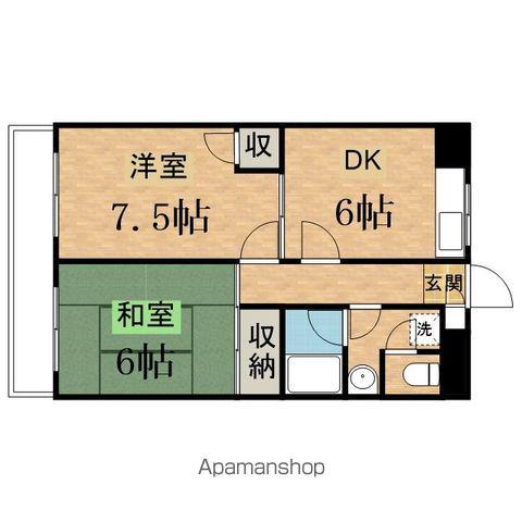 キャスケード28(2DK/3階)の間取り写真