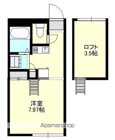 ヌエビスちとせ(ワンルーム/2階)の間取り写真
