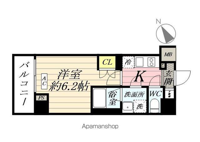 ブライズ鶴見本町通MAXIV(1K/5階)の間取り写真