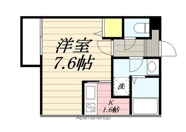 OURS LAVANDE(1K/3階)の間取り写真