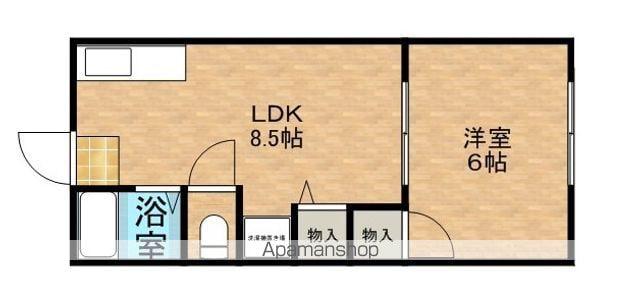 TRES(1LDK/2階)の間取り写真