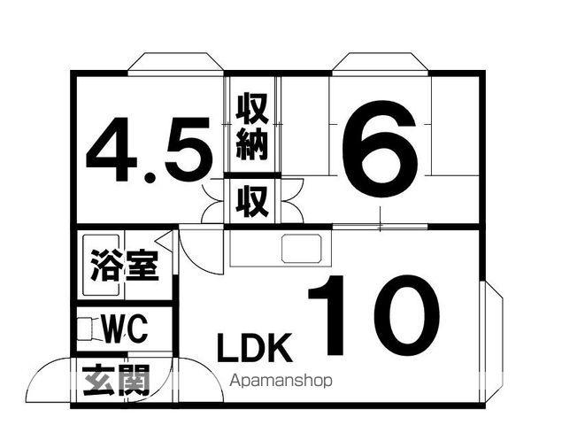 桂マンション(2LDK/1階)の間取り写真
