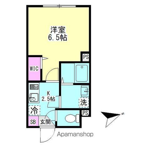 グランファーロ下北沢(1K/2階)の間取り写真