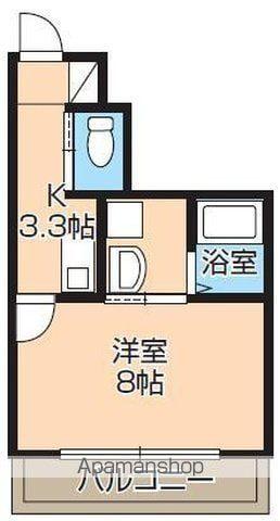 GLEN VILLA・K (1K/2階)の間取り写真