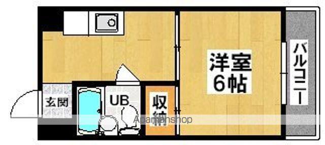 アビコサンク(1K/4階)の間取り写真