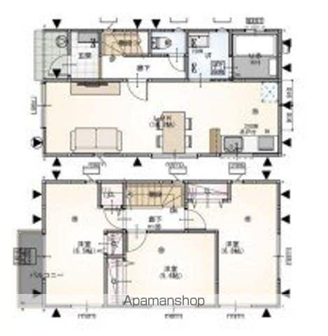 千葉県柏市 2階建 築1年(3LDK)の間取り写真