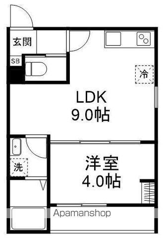 GRADUS八千代台Ⅲ(1LDK/2階)の間取り写真