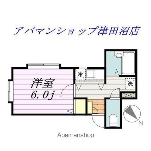 メゾンキャッスル(1K/1階)の間取り写真