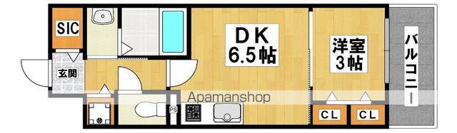 ARTIZA堺(1DK/9階)の間取り写真