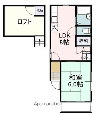 コアパレス岳美(1LDK/2階)の間取り写真