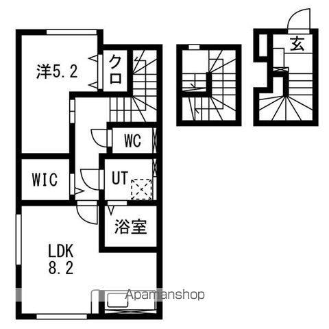 ルミエールⅢ(1LDK/3階)の間取り写真