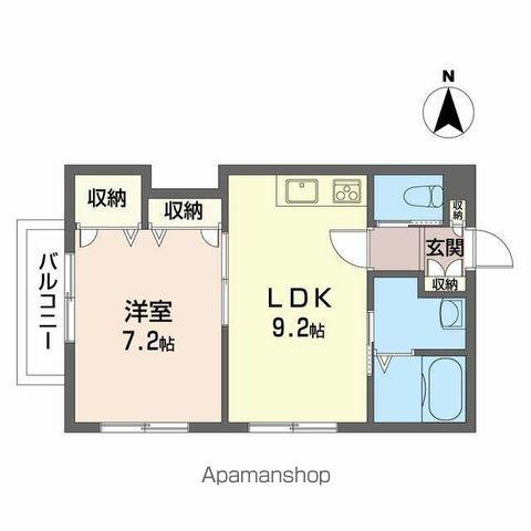 サンハイツC(1LDK/2階)の間取り写真