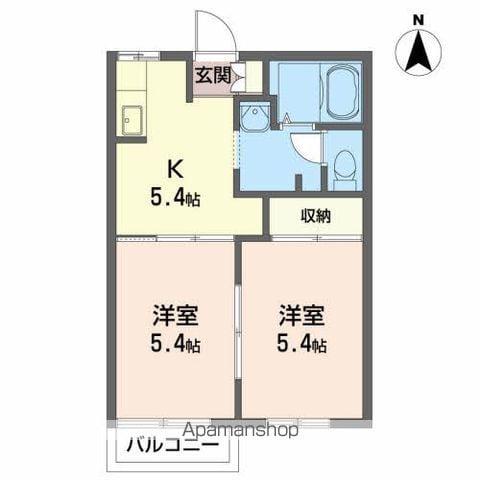 ディアスT&Y(2K/2階)の間取り写真