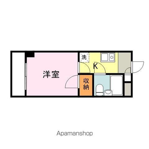 リバティ丸之内(1K/4階)の間取り写真