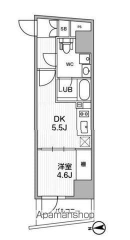 ALTERNA中野(1DK/9階)の間取り写真