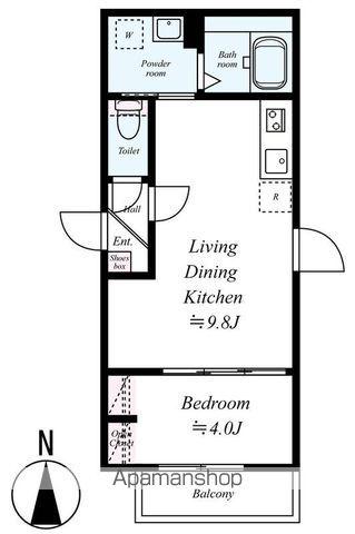 GRADUS八千代中央(1LDK/2階)の間取り写真