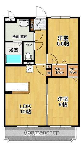 さくらマンション(2LDK/2階)の間取り写真