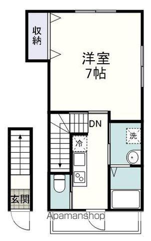 ミラマーレ入江岡(1K/2階)の間取り写真