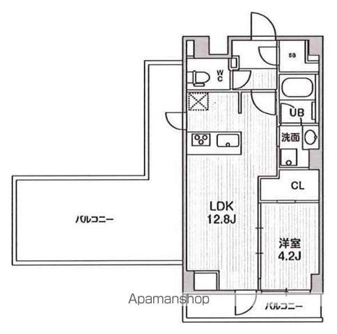 四谷坂町レジデンス(1LDK/5階)の間取り写真
