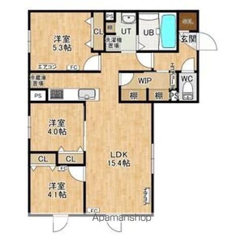 アーバス西線11条(3LDK/3階)の間取り写真