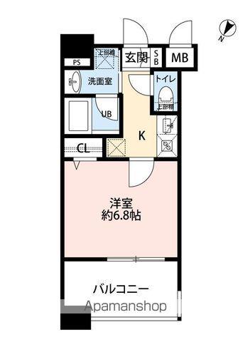 ラ・シック サヴォイ(1K/14階)の間取り写真