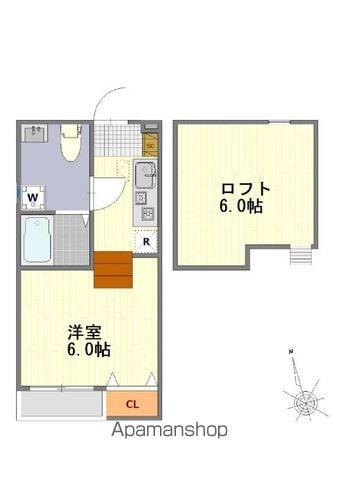 BUENA CUARTO(ワンルーム/2階)の間取り写真