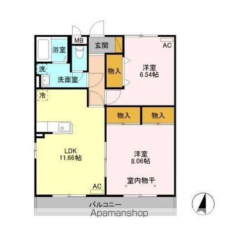ロイヤルパレス春日山(2LDK/3階)の間取り写真