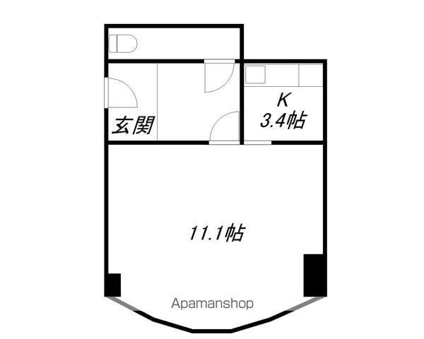 NOBLE(1K/3階)の間取り写真