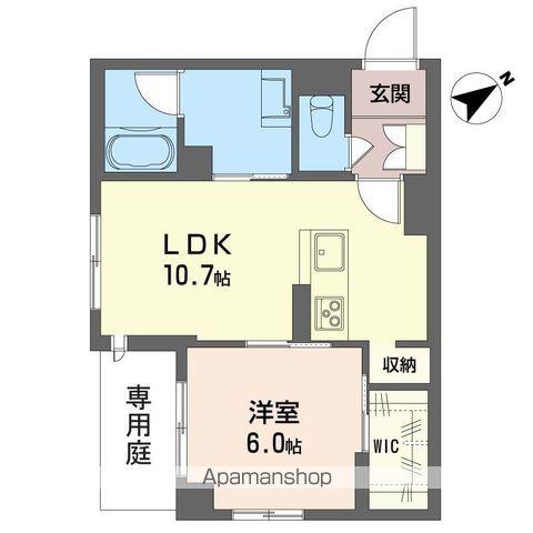 サン戸田公園(1LDK/1階)の間取り写真