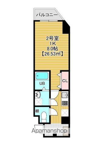 GLEE RESIDENCE(1K/6階)の間取り写真