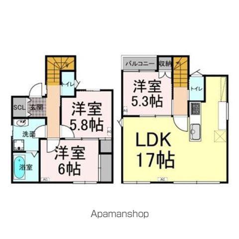東海道・山陽新幹線 福山駅 徒歩32分 2階建 築1年(3LDK)の間取り写真