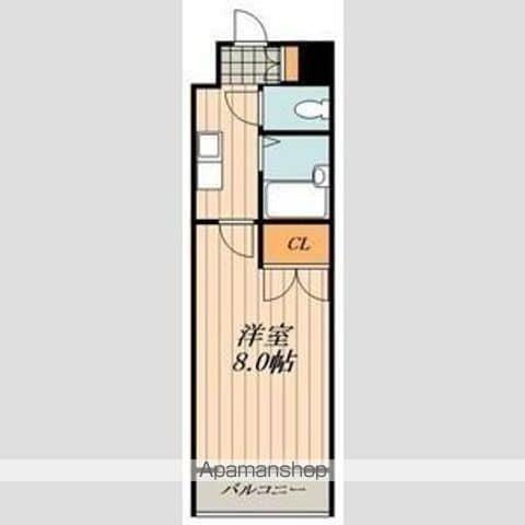 エステート弦四路(1K/4階)の間取り写真