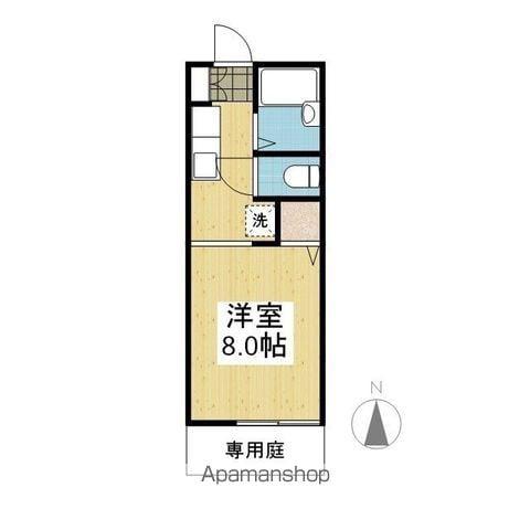 プリンスメゾン安曇野(ワンルーム/1階)の間取り写真