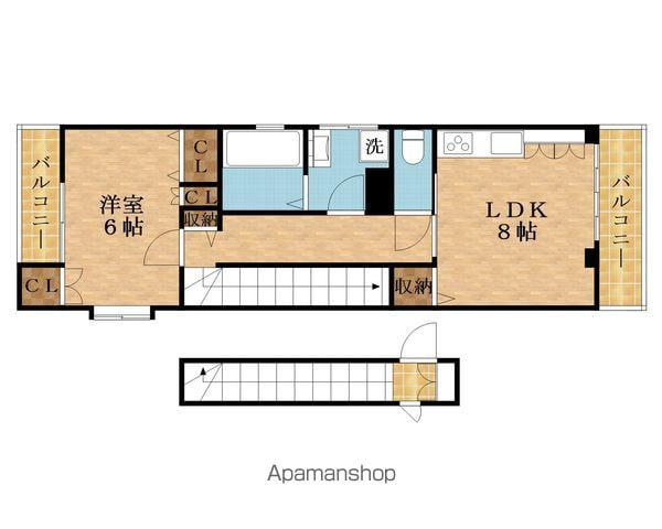 スズビル新森(1LDK/3階)の間取り写真