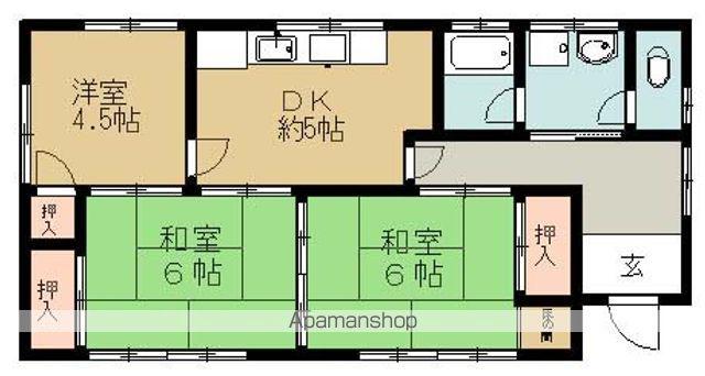 予讃線 伊予桜井駅 徒歩20分 1階建 築43年(3DK)の間取り写真